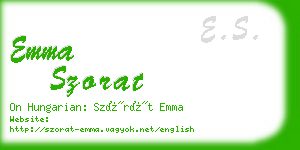 emma szorat business card